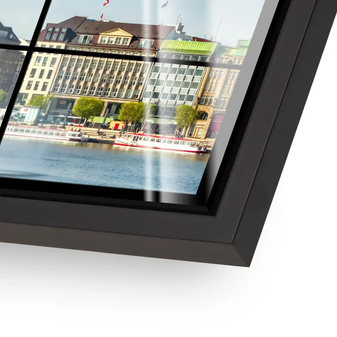 Sunset View Hamburg Acrylglas Bild