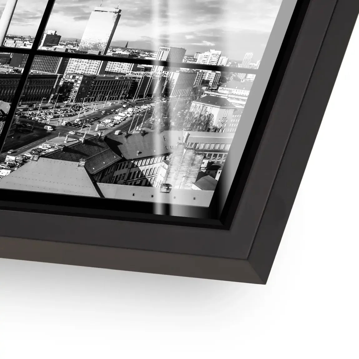Berlin Skyline Noir Acrylglas Bild