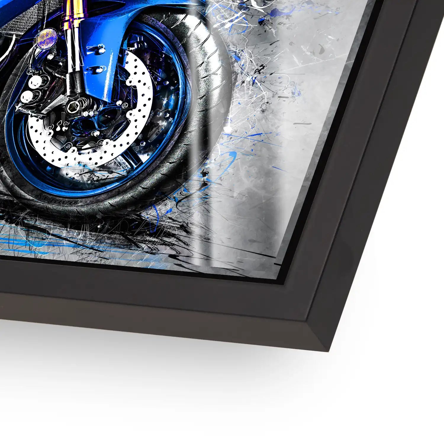 Yamaha R6 Abstrakt Blau Acrylglas Bild INGALERIE