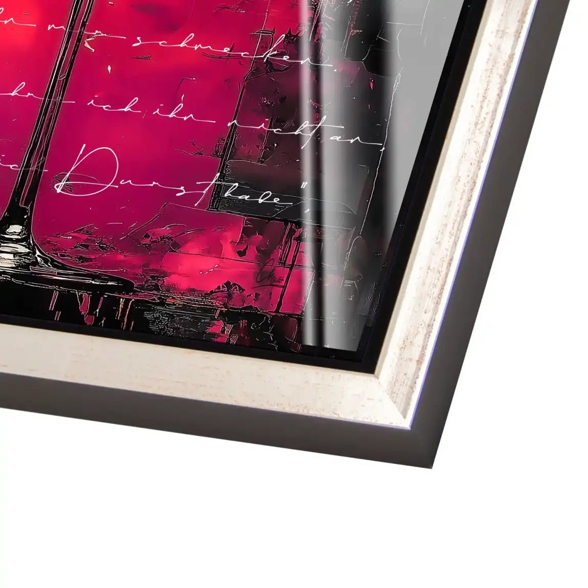 Champagner Glas Zitat Acrylglas Bild INGALERIE