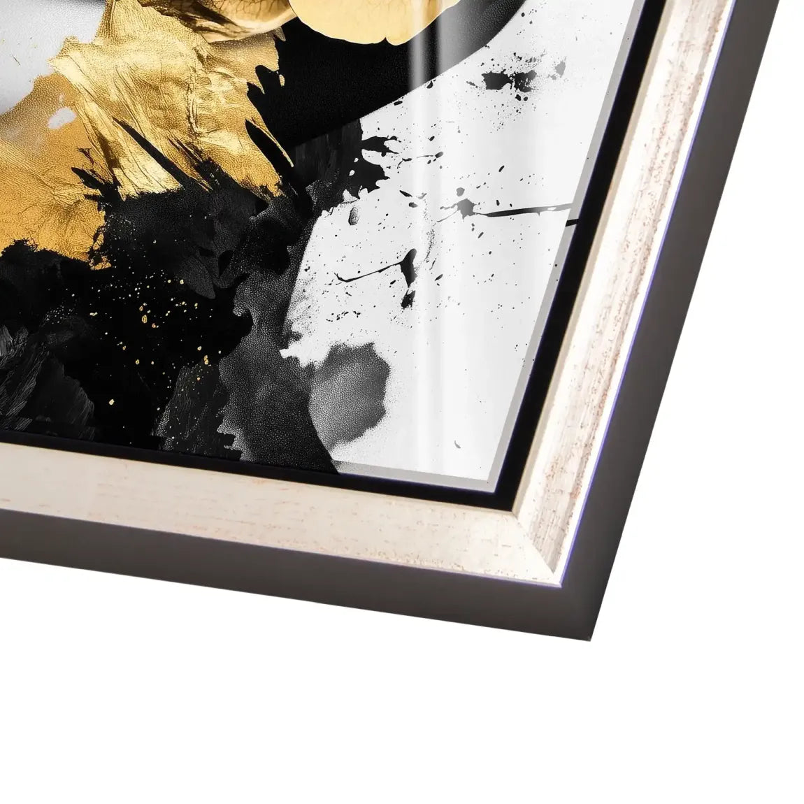 Goldene Dualität mit schwarzer Eleganz Acrylglas Bild INGALERIE
