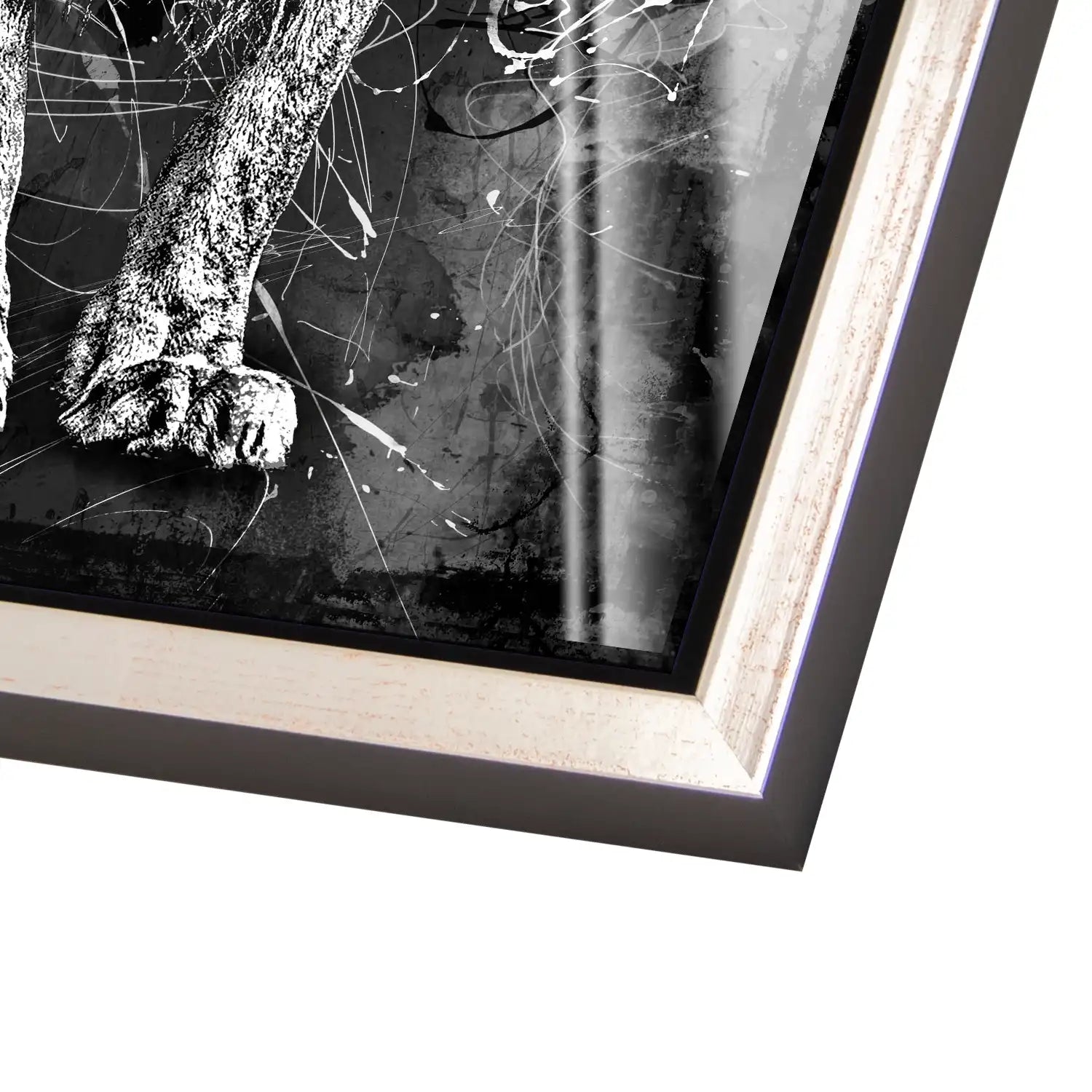 Löwe Abstrakt Black Acrylglas Bild INGALERIE