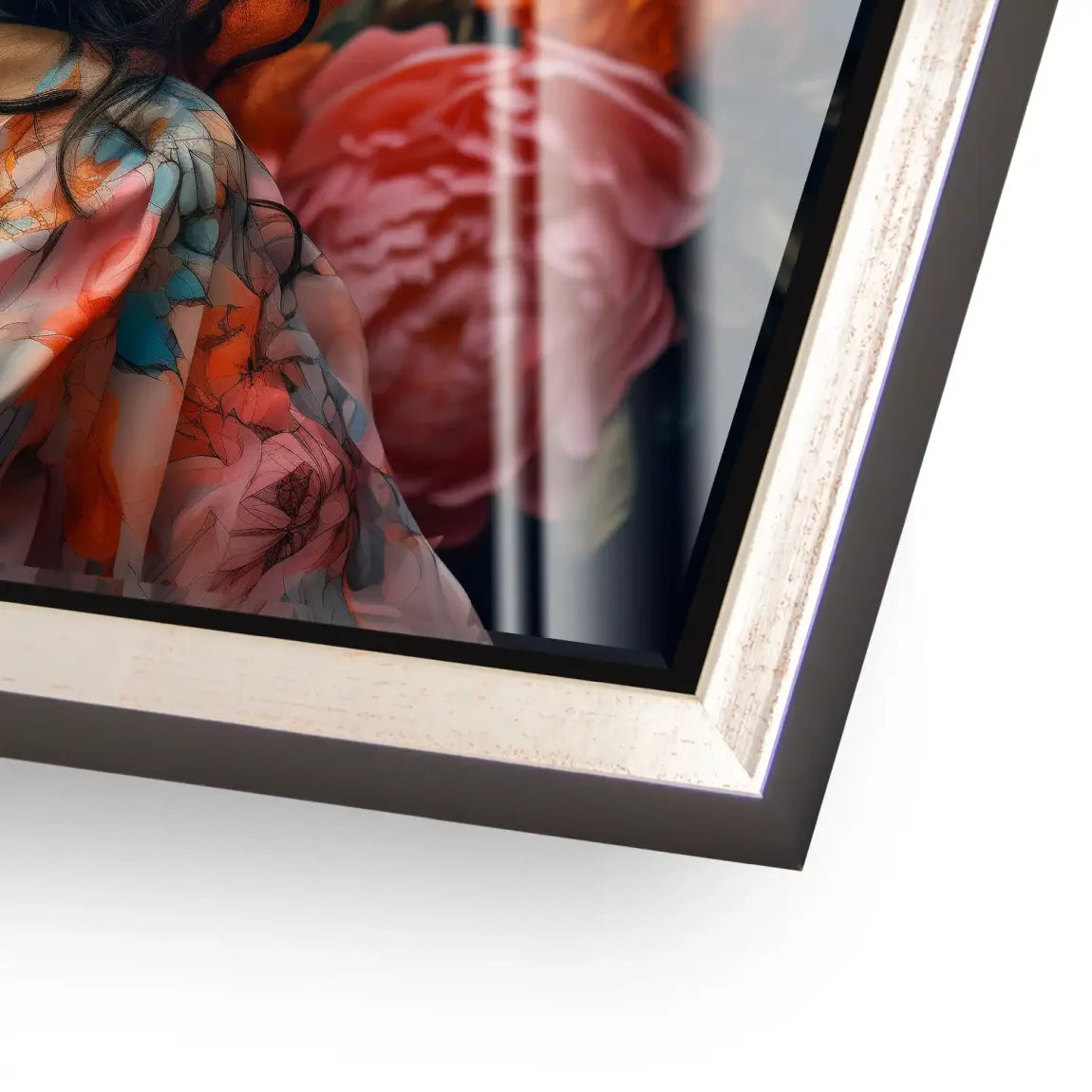 Blütenpracht trifft stilvolle Sinnlichkeit Acrylglas Bild INGALERIE