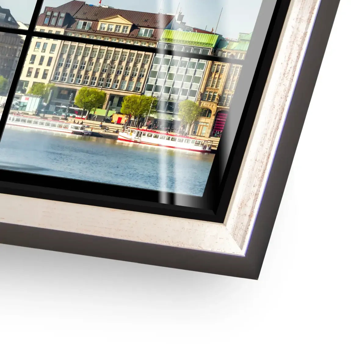 Sunset View Hamburg Acrylglas Bild