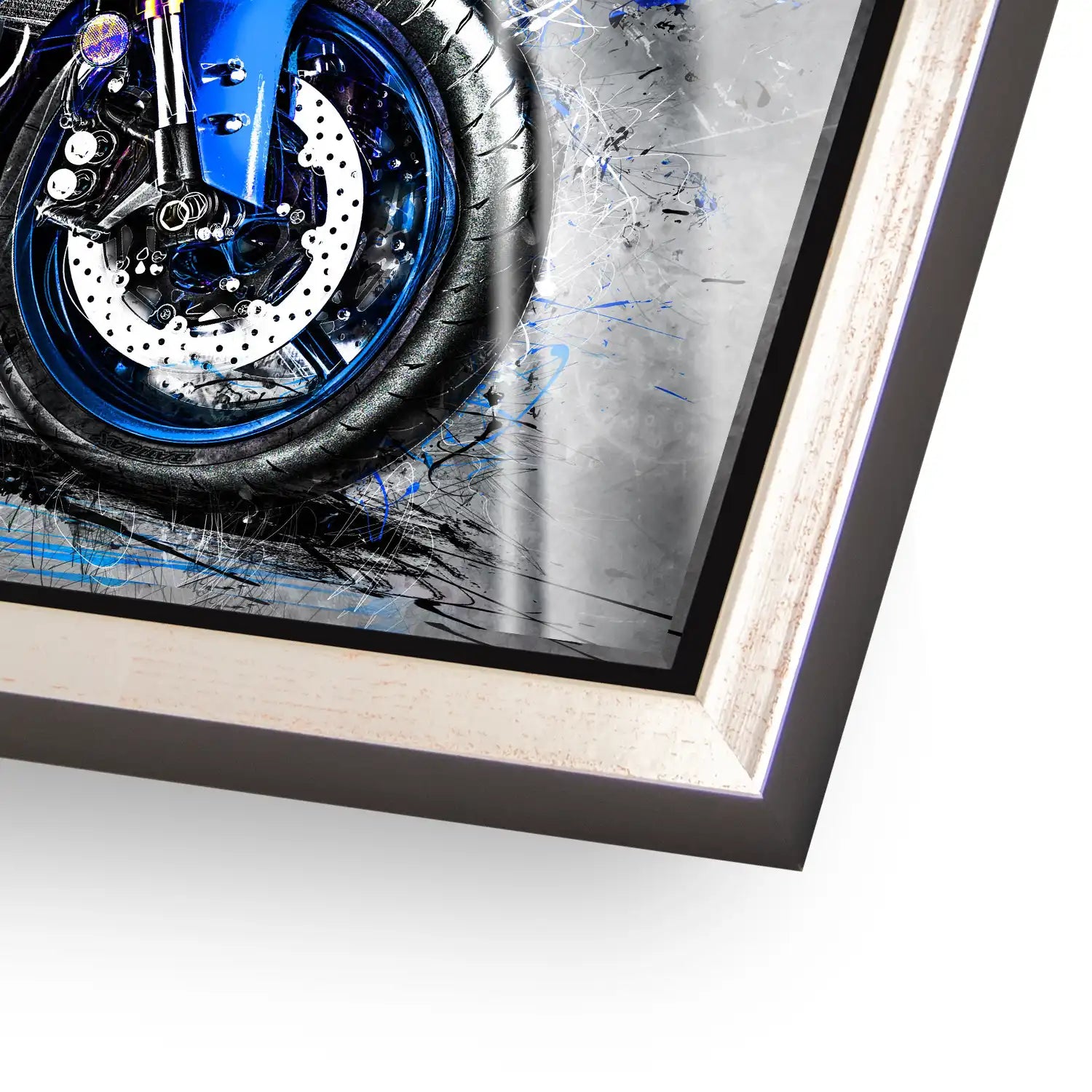 Yamaha R6 Abstrakt Blau Acrylglas Bild INGALERIE
