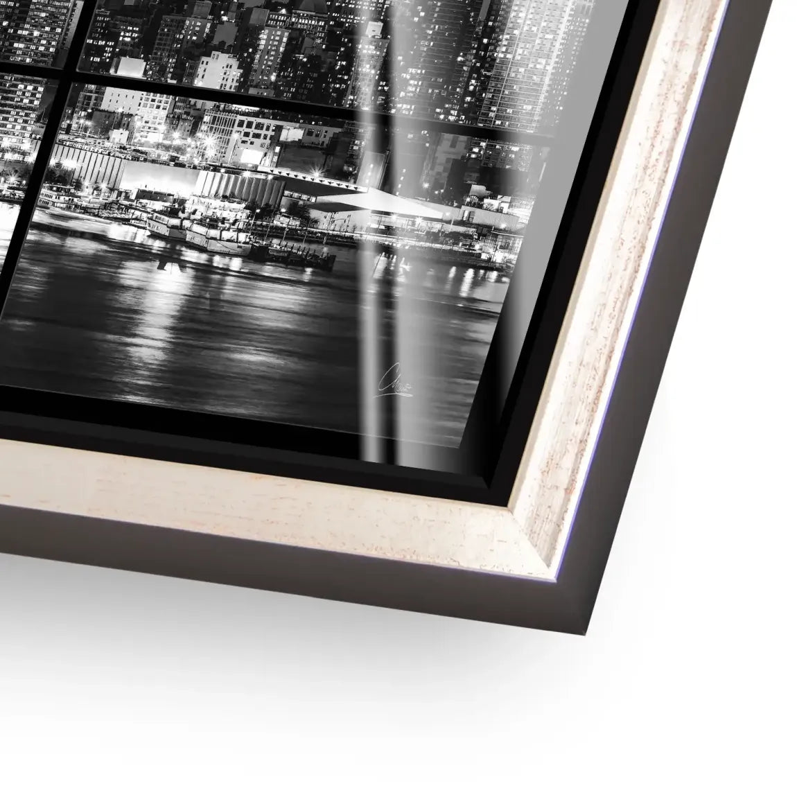 New York Black Skyline Acrylglas Bild