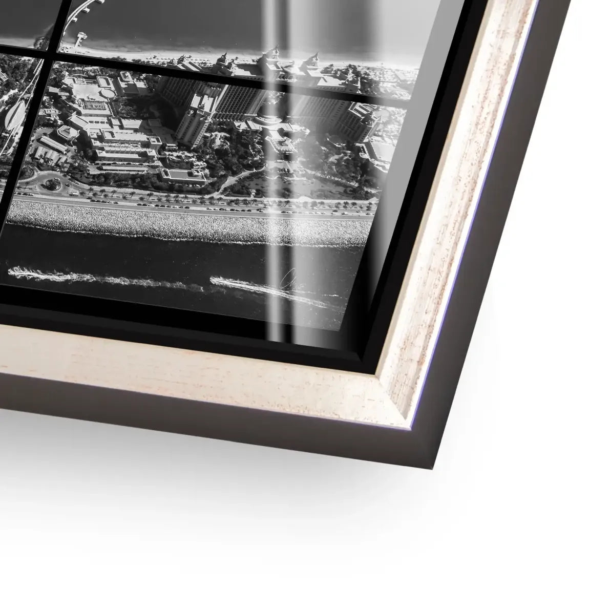 Palm View Dubai Noir Acrylglas Bild