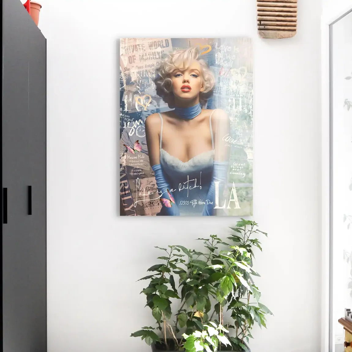 Marilyn Monroe Velvet Allure Acrylglasbild