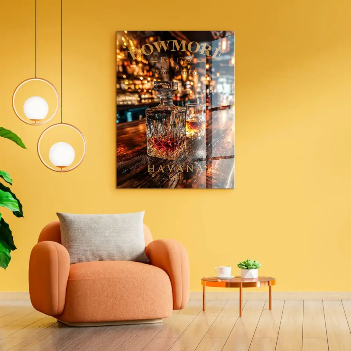 Whisky Lounge Havana Acrylglasbild