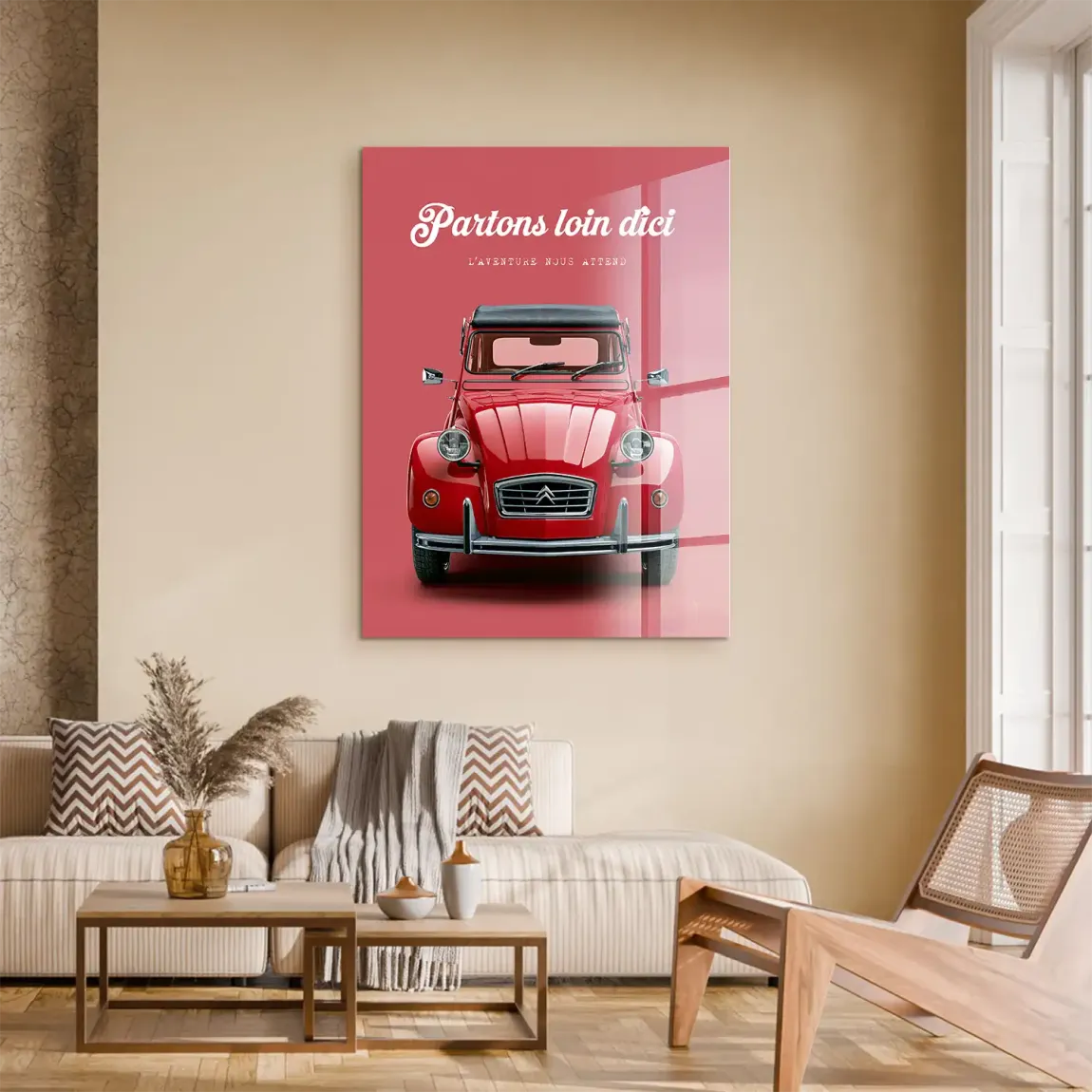 Citroen 2CV Rouge Acrylglasbild