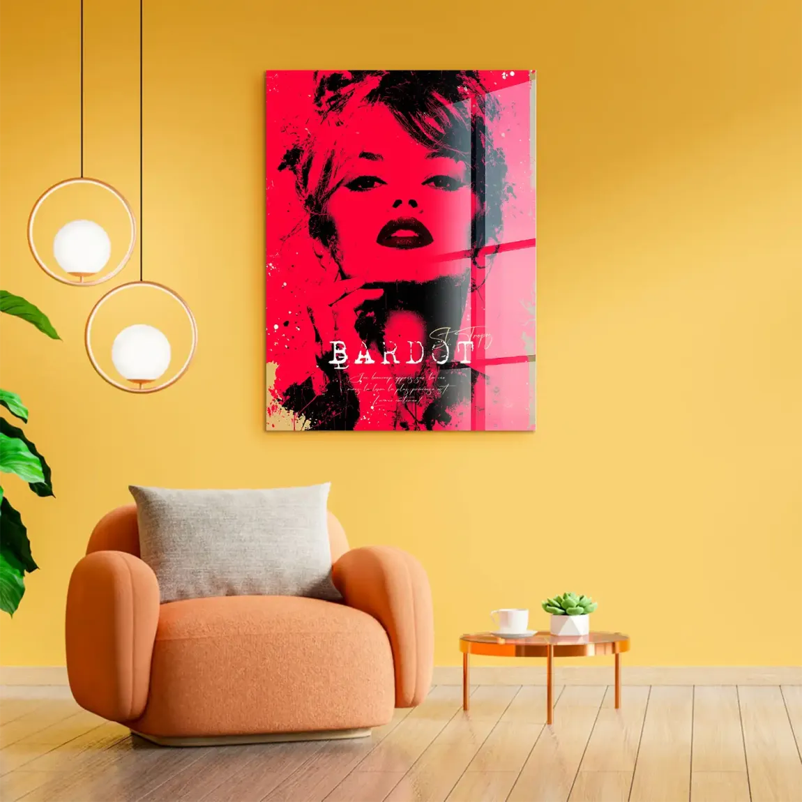 Brigitte Bardot Red Art Acrylglasbild