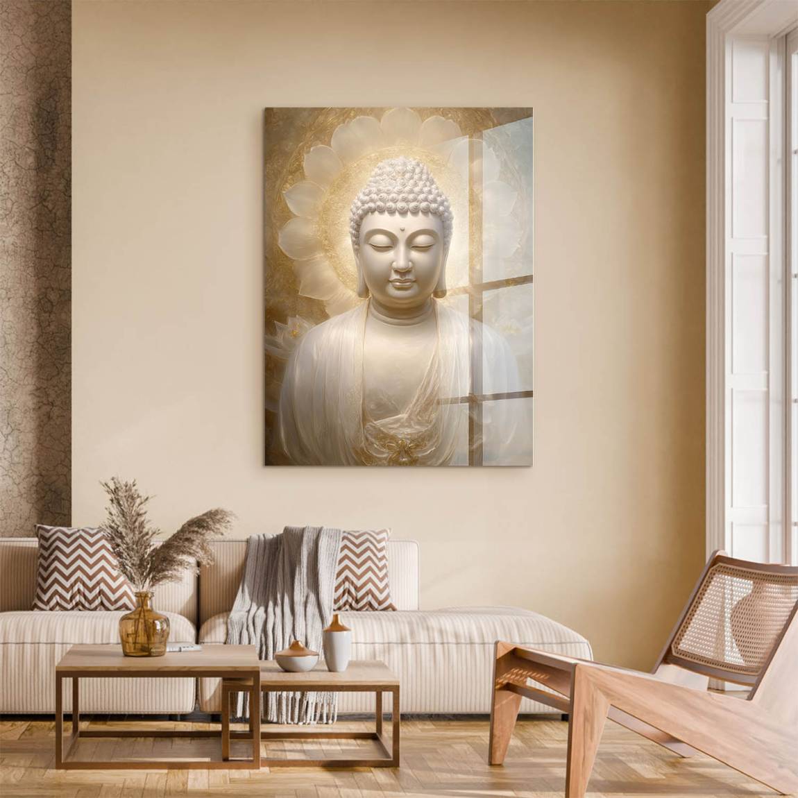 Goldener Buddha Acrylglasbild