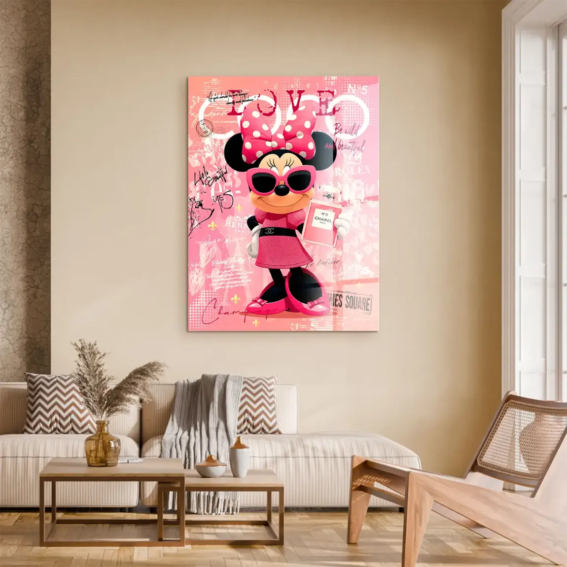 Minnie Maus Love Coco Acrylglasbild