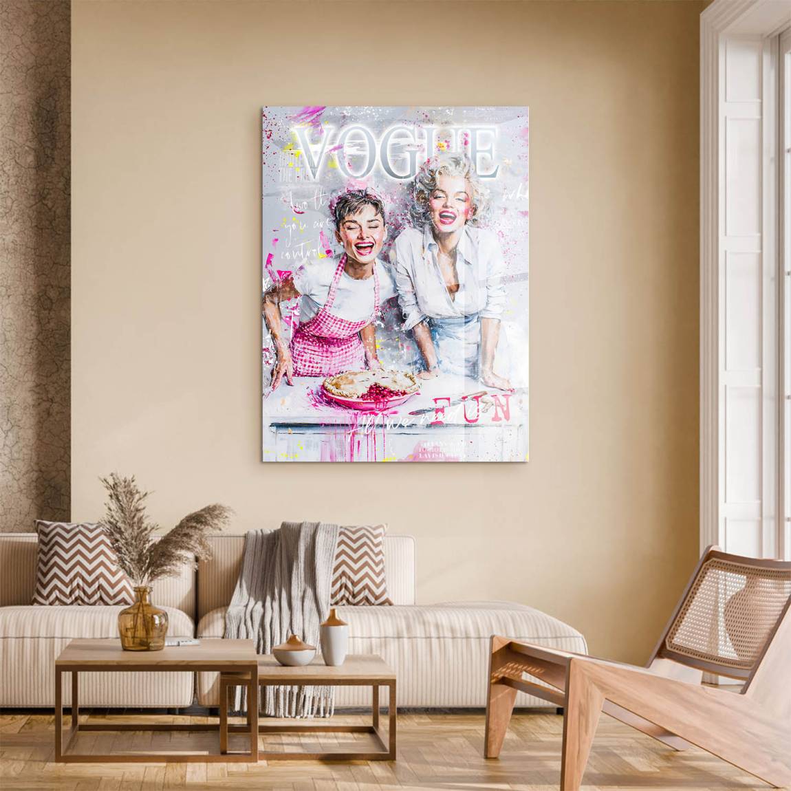 Audrey Marilyn Vogue Acrylglasbild