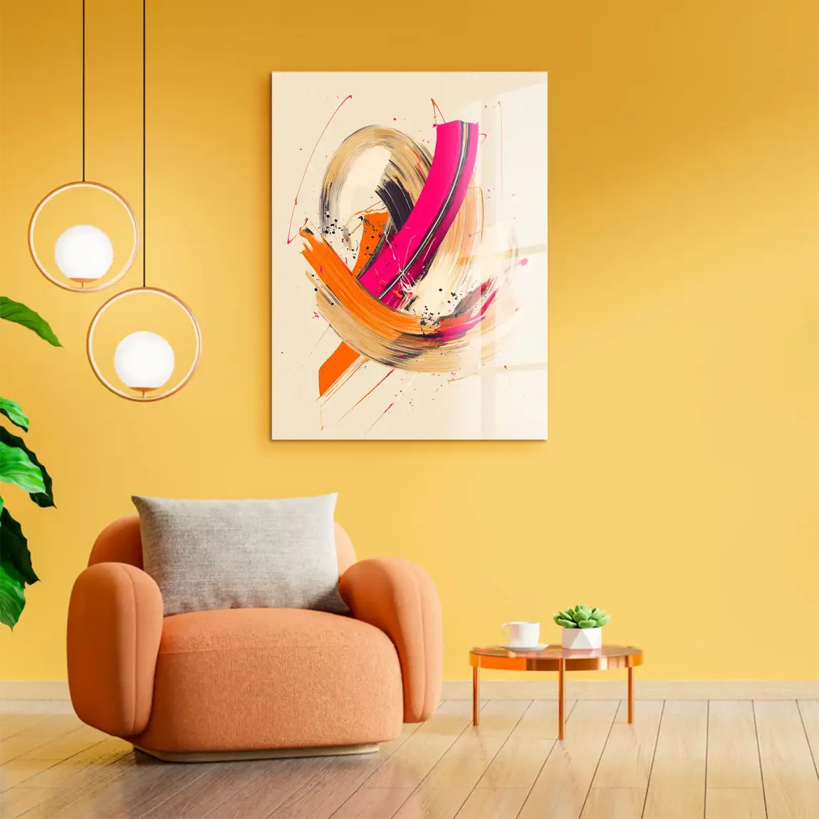 Bewegte Farbe Abstrakt Acrylglasbild