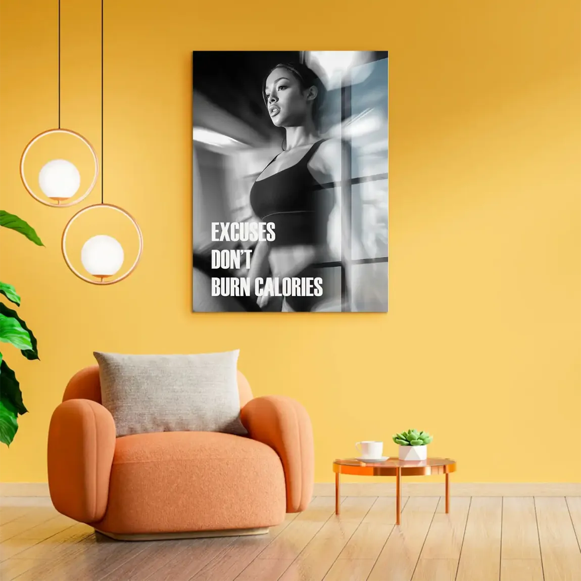 Burn Calories Fitness Acrylglasbild