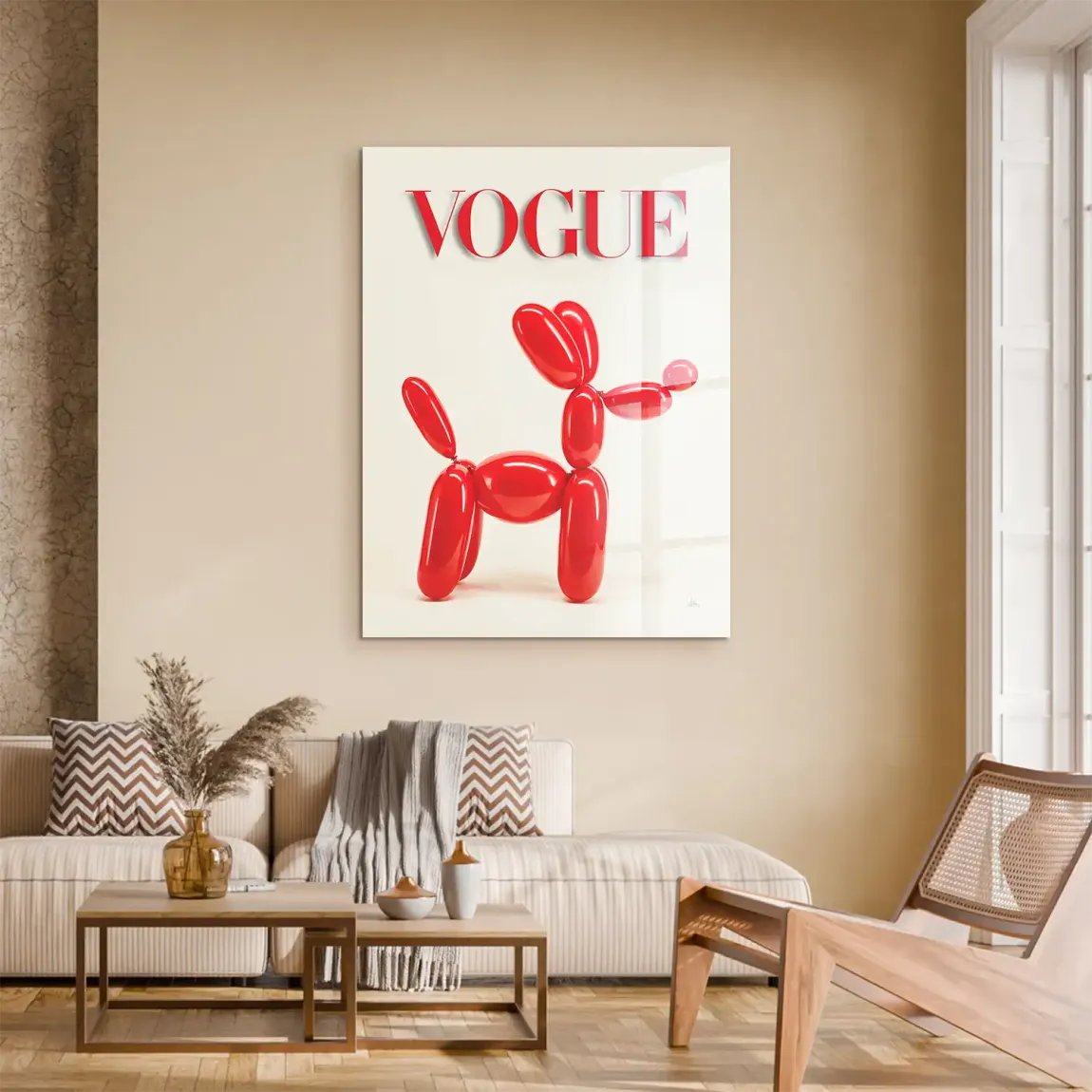 Ballonhund Couture Acrylglasbild