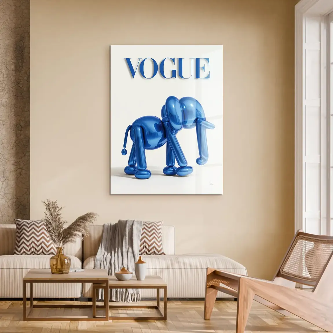 Ballon Elefant Chic Acrylglasbild
