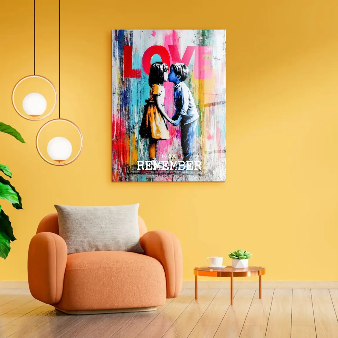 First Kiss Acrylglasbild