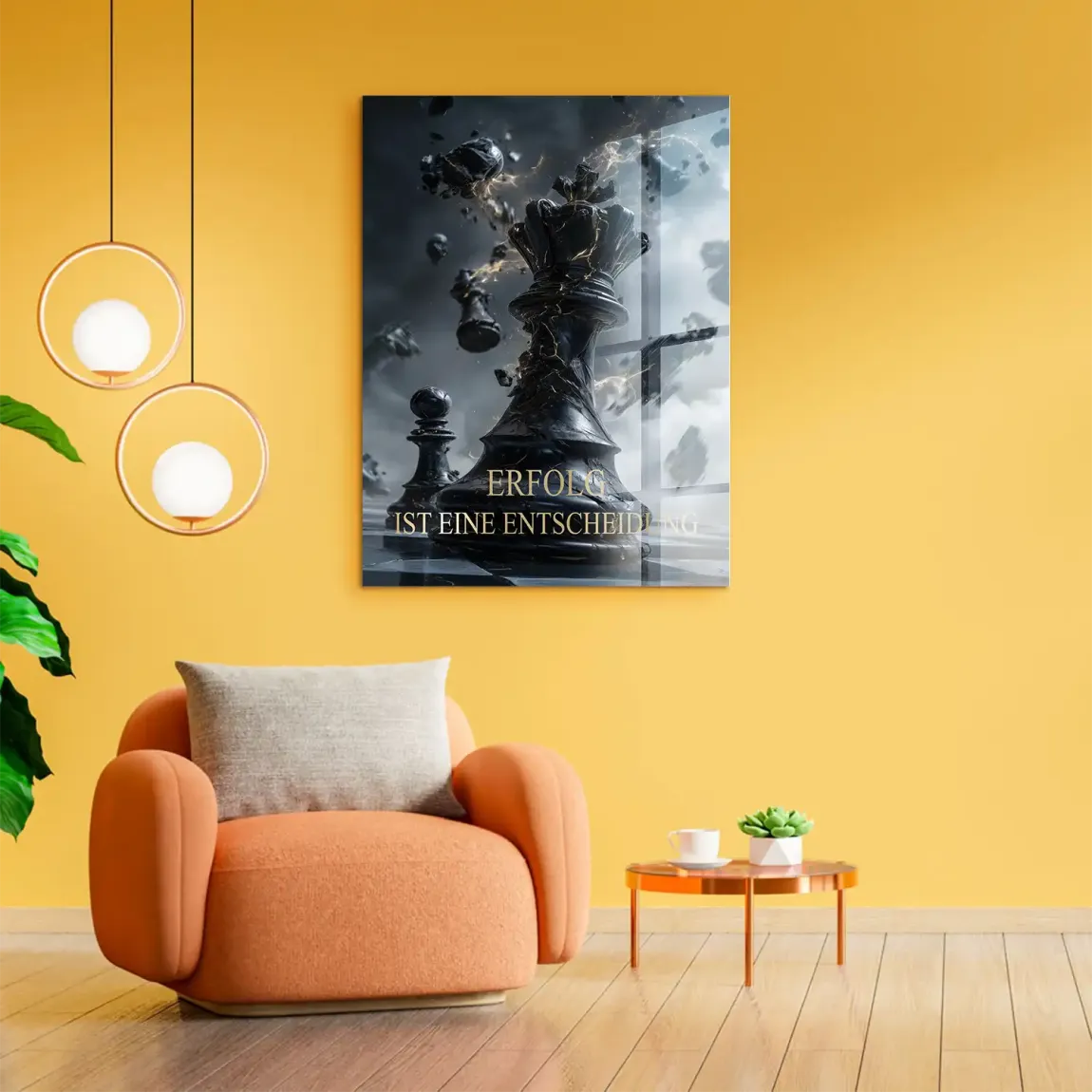 Schwarze Entscheidung Acrylglasbild