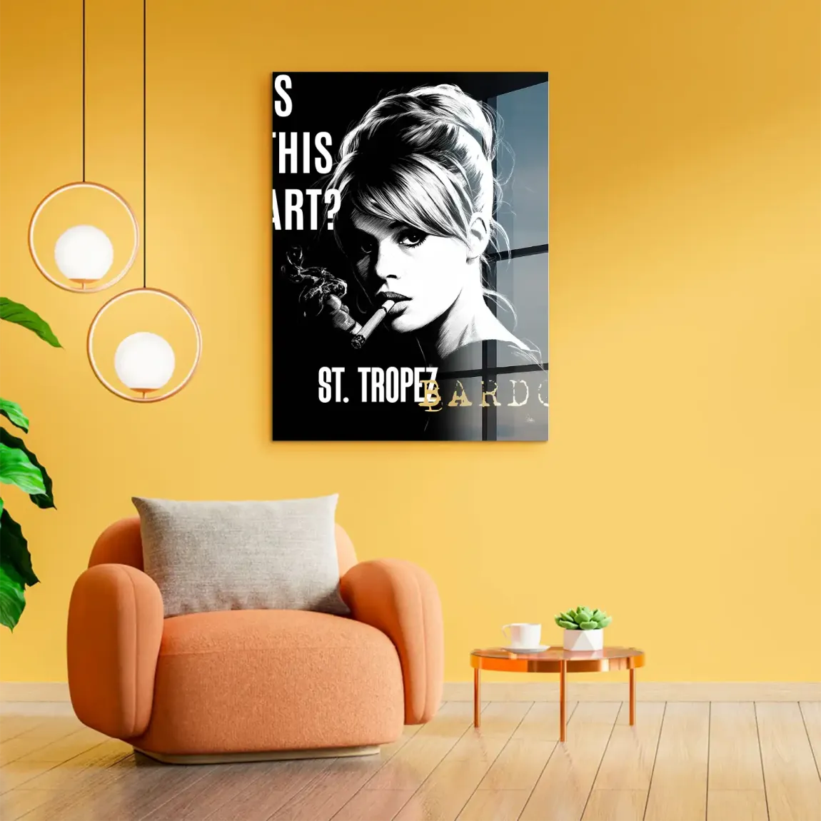 Brigitte Bardot Smoke Acrylglasbild