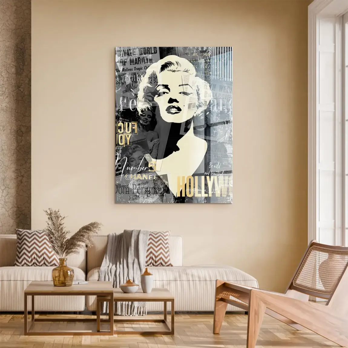 Marilyn Monroe Glamour News Acrylglasbild