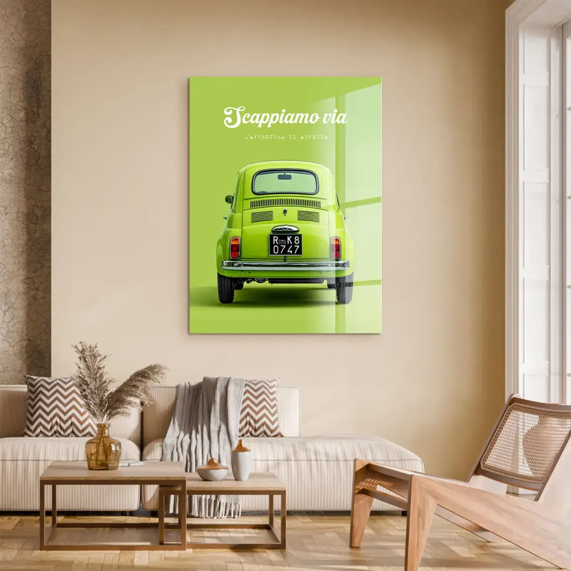 Fiat 500 Italia Acrylglasbild