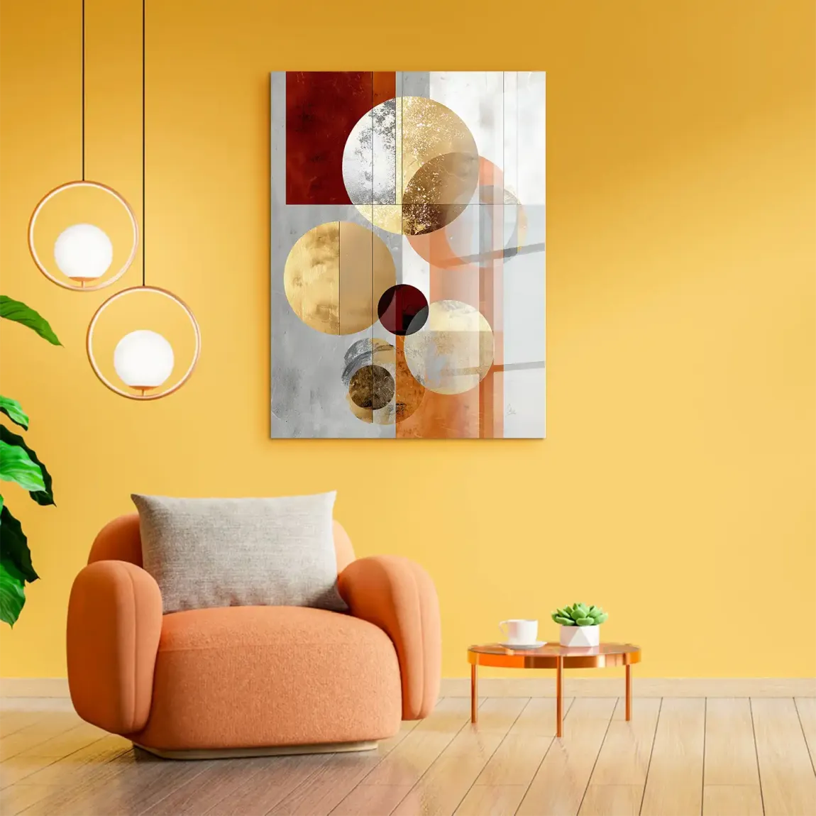 Golden Orbit Acrylglasbild