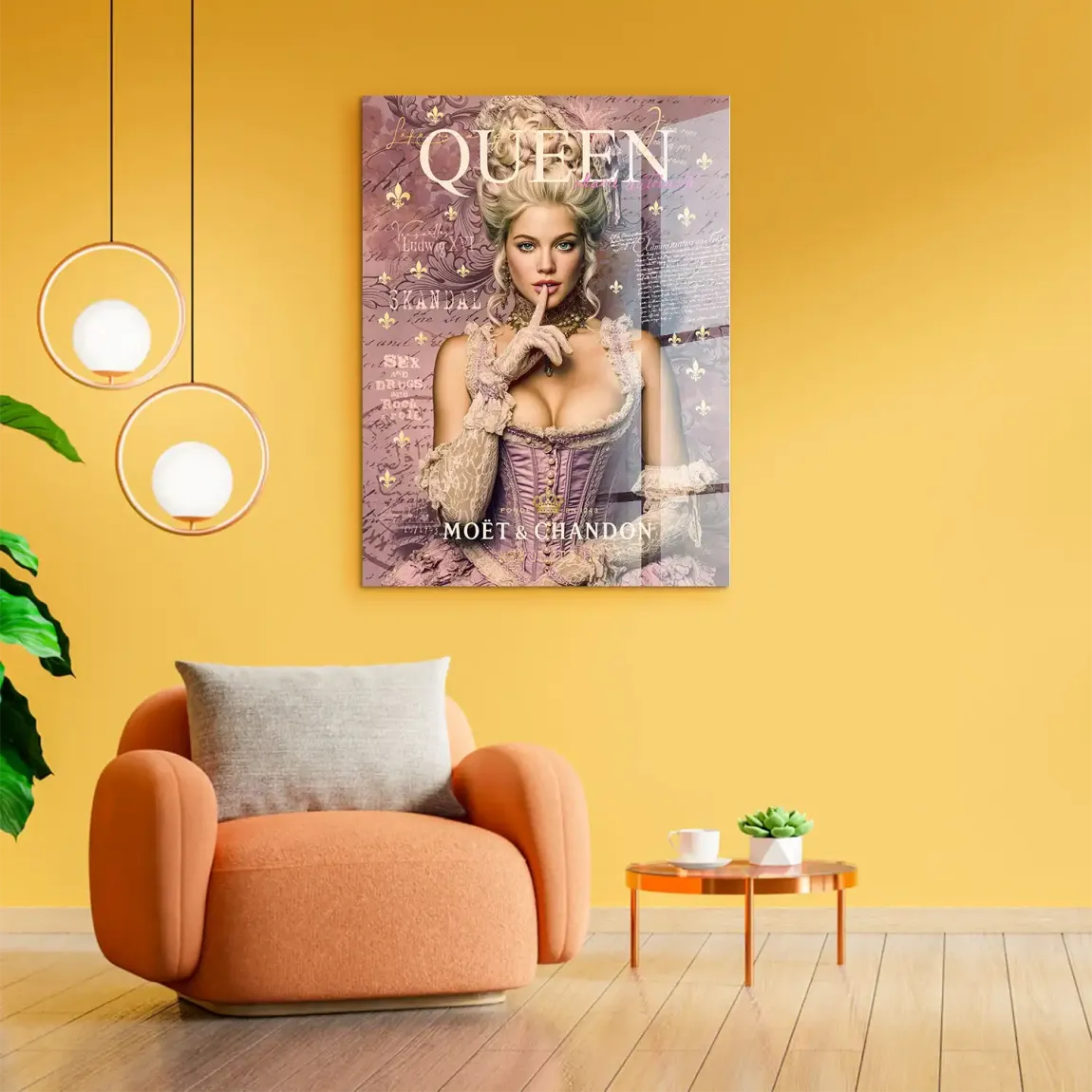 Marie Antoinette Rebell Art Acrylglasbild