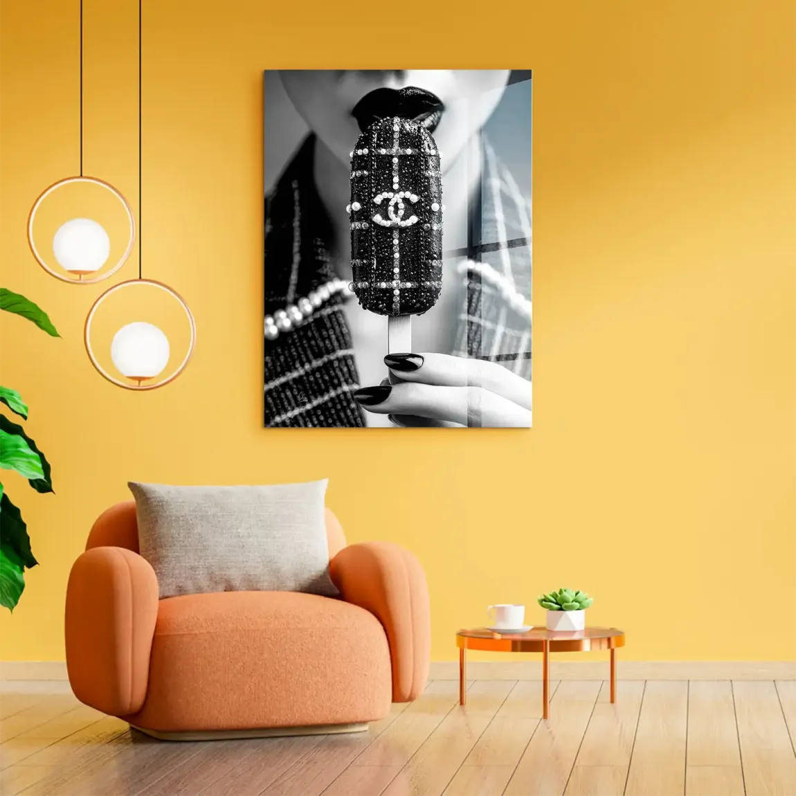 Noir Ice Couture Chanel Acrylglasbild