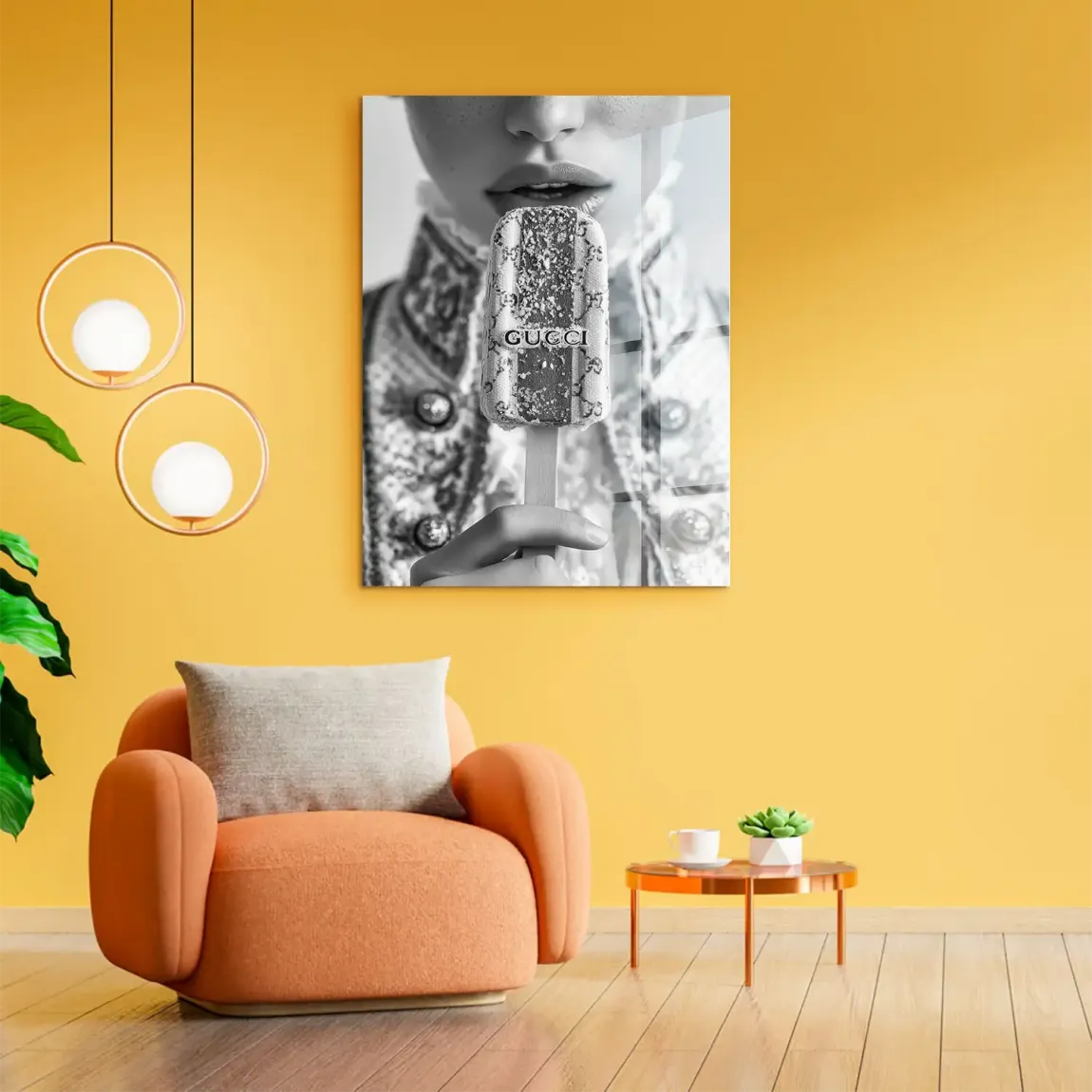 Gucci Ice Couture Noir Acrylglasbild