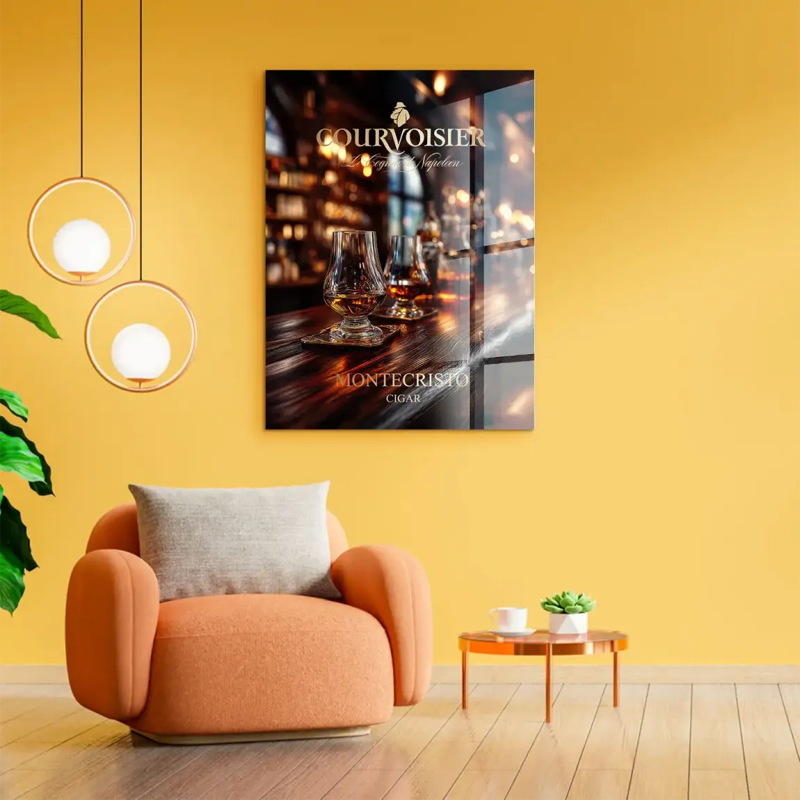 Amber Delight Cognac Acrylglasbild