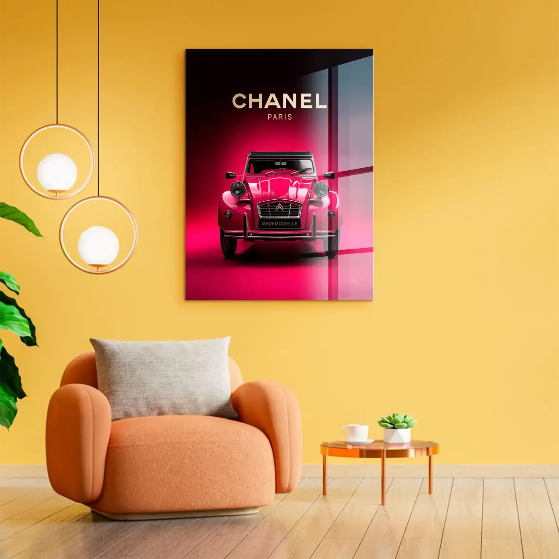 Mademoiselle Chic 2CV Acrylglasbild