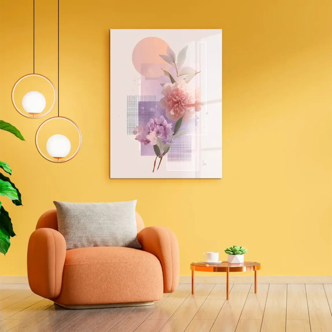 Soft Petal Harmony Acrylglasbild