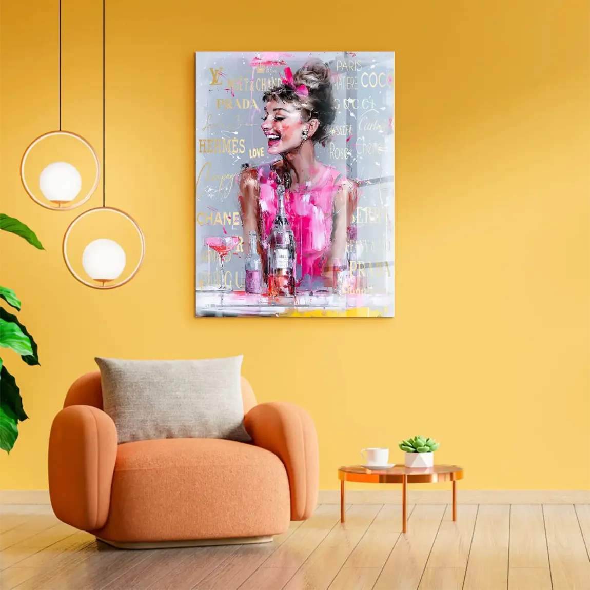 Audrey Pop Couture Acrylglasbild