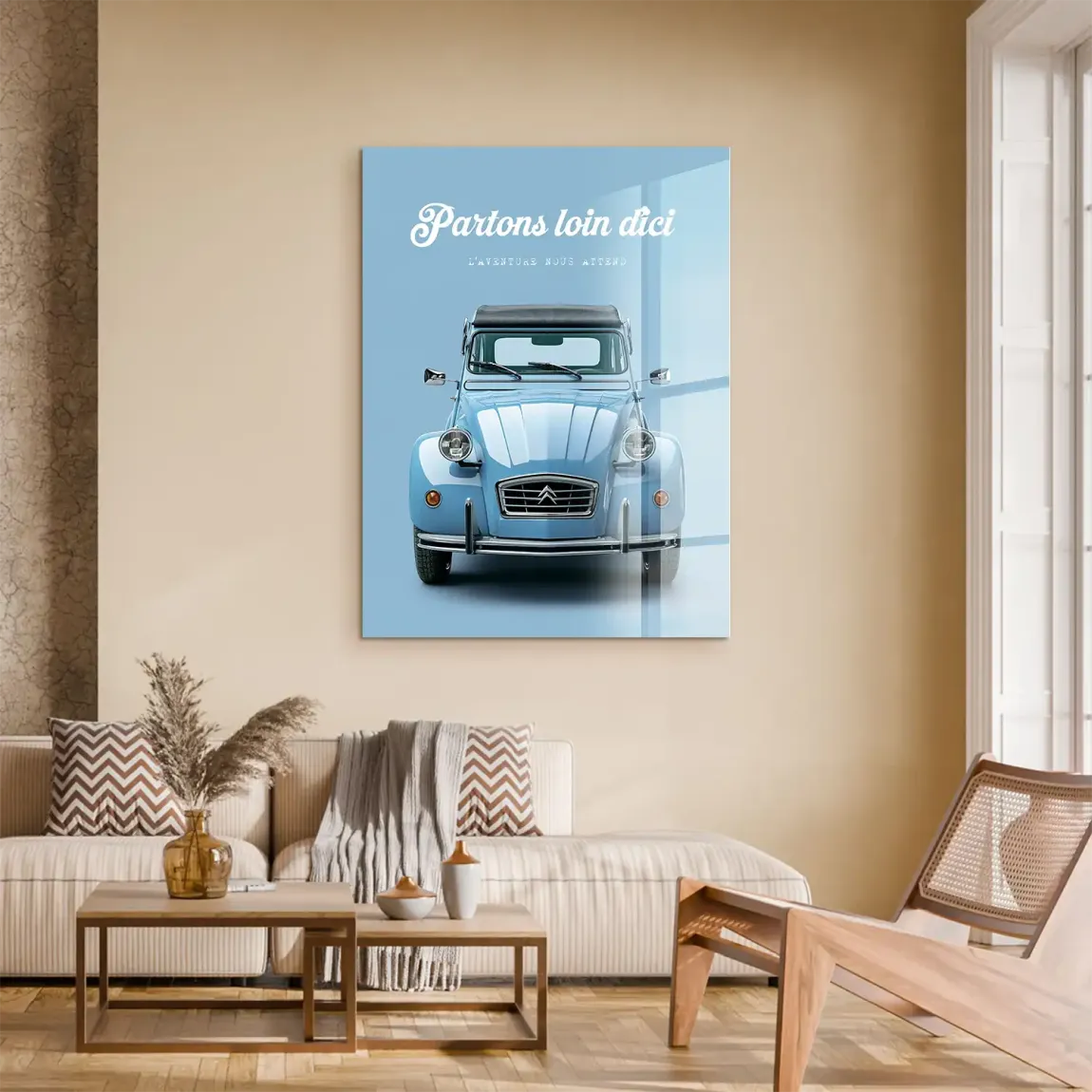 Citroen 2CV Bleu Acrylglasbild
