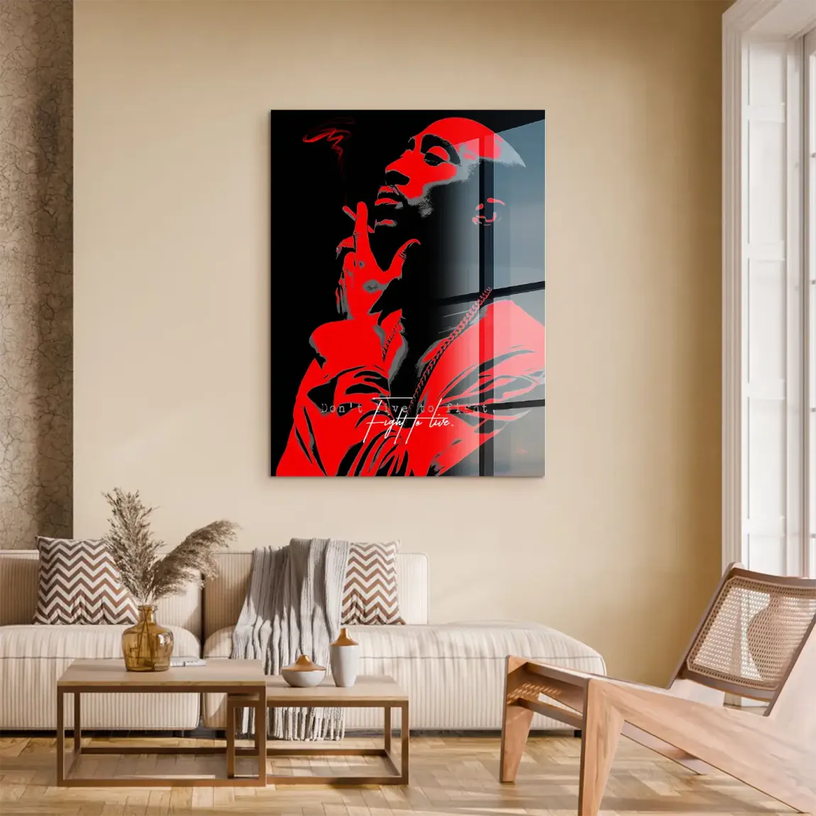 Tupac Fight Acrylglasbild