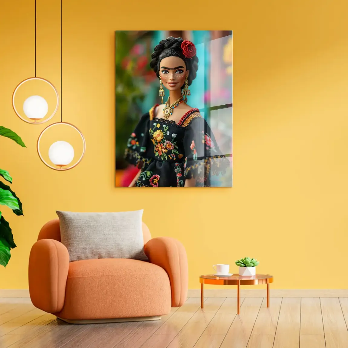 Frida Barbie Smile Acrylglasbild