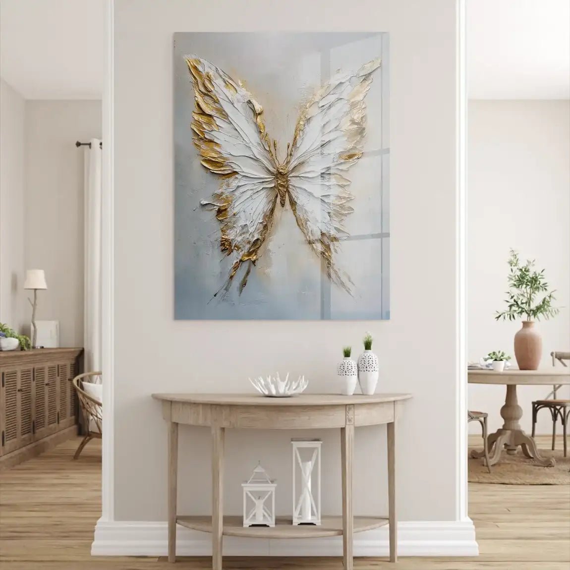 Schmetterling Gold Style Acrylglasbild INGALERIE