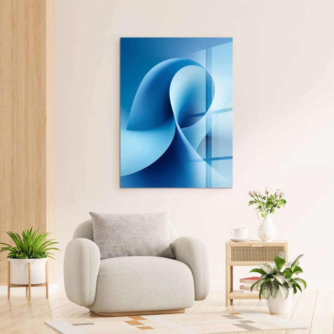 Blaue Welle Acrylglasbild