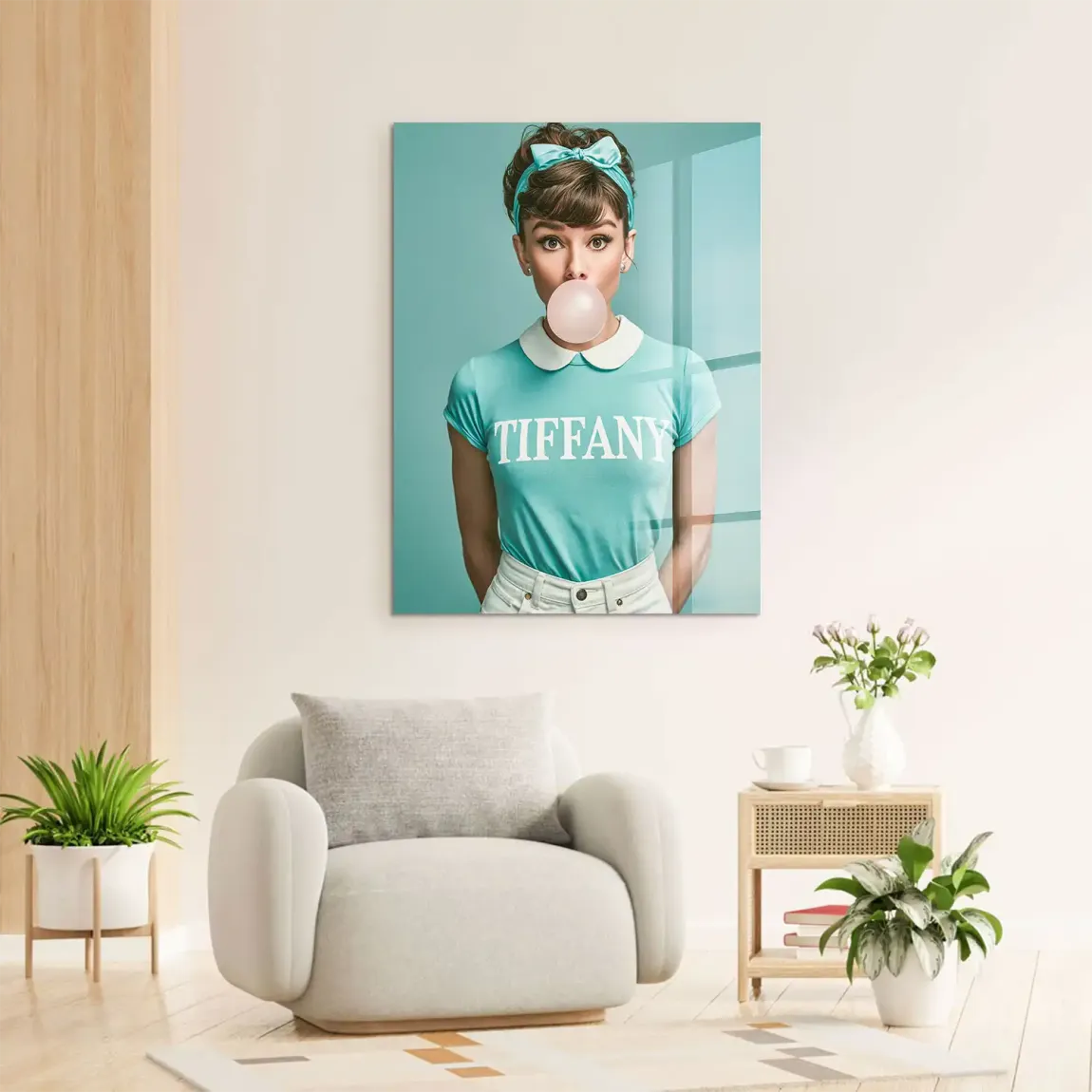Audrey Bubble Tiffany Acrylglasbild