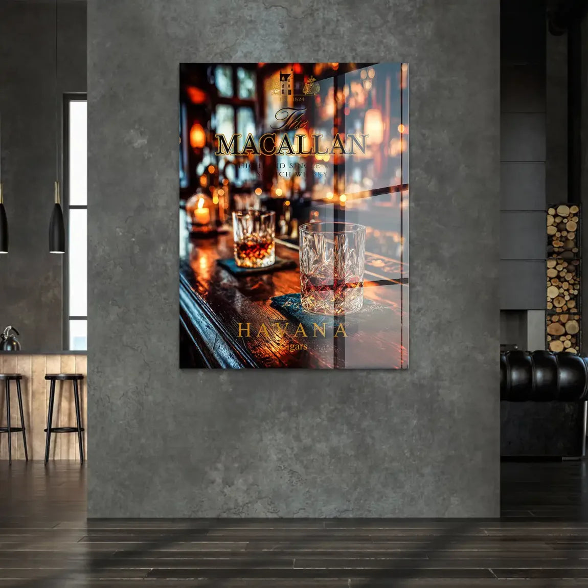 Havana Nights Whisky Acrylglasbild