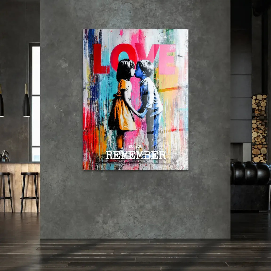 First Kiss Acrylglasbild