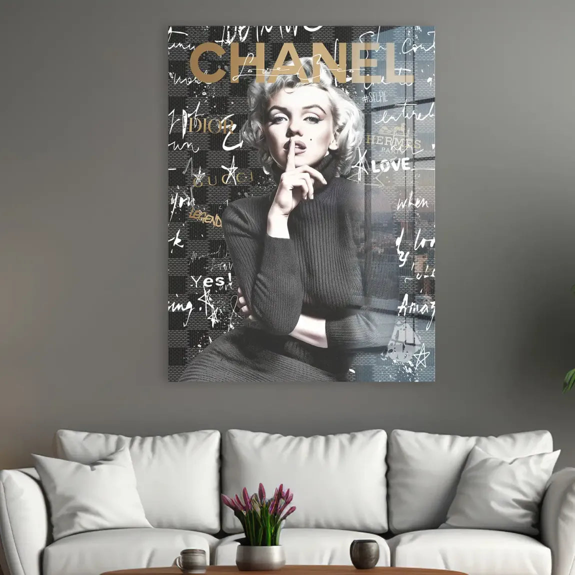 Marilyn loves Chanel Acrylglasbild INGALERIE