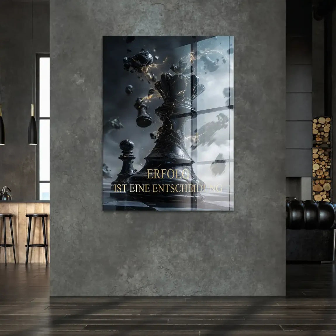 Schwarze Entscheidung Acrylglasbild