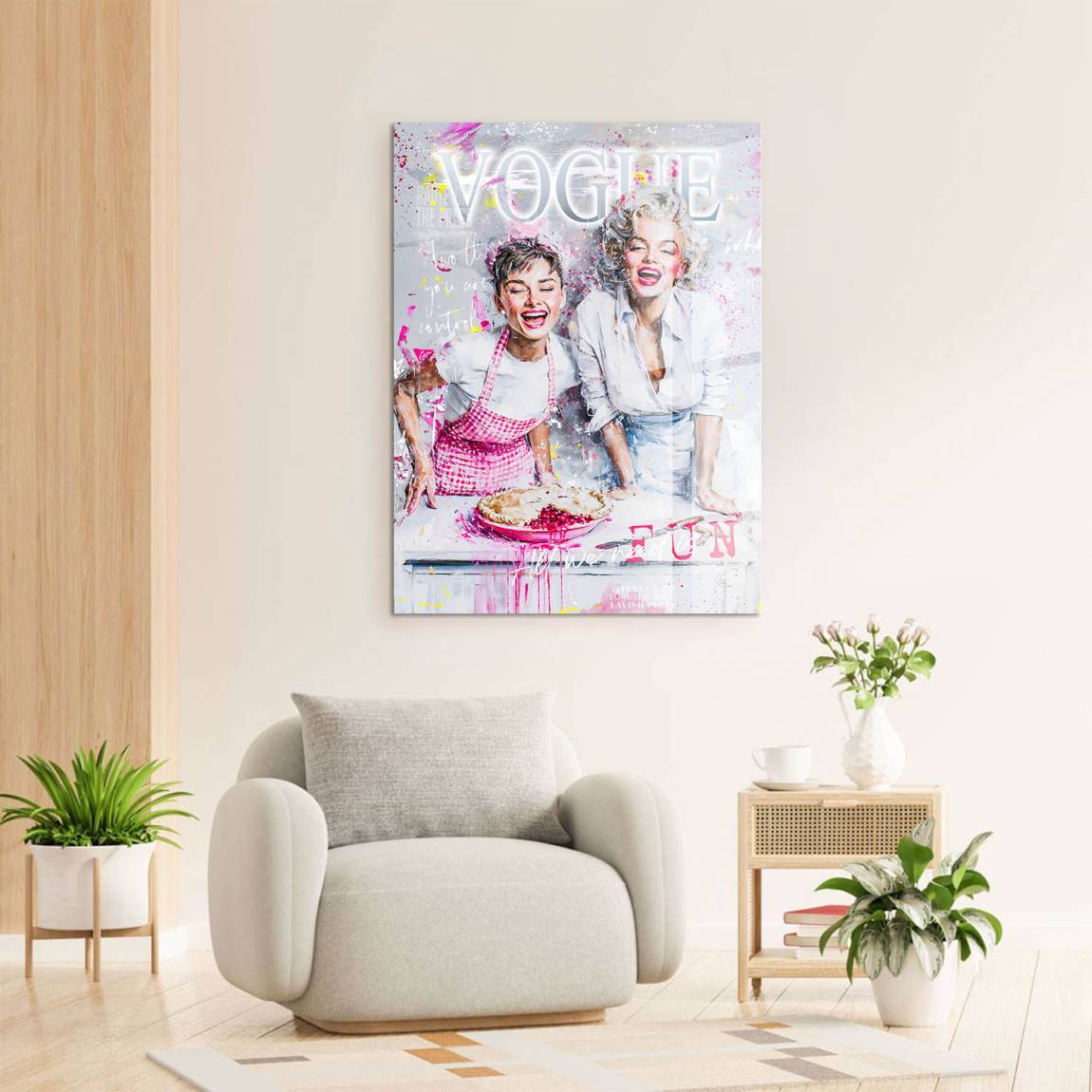 Audrey Marilyn Vogue Acrylglasbild