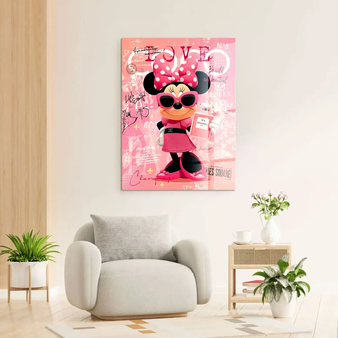 Minnie Maus Love Coco Acrylglasbild