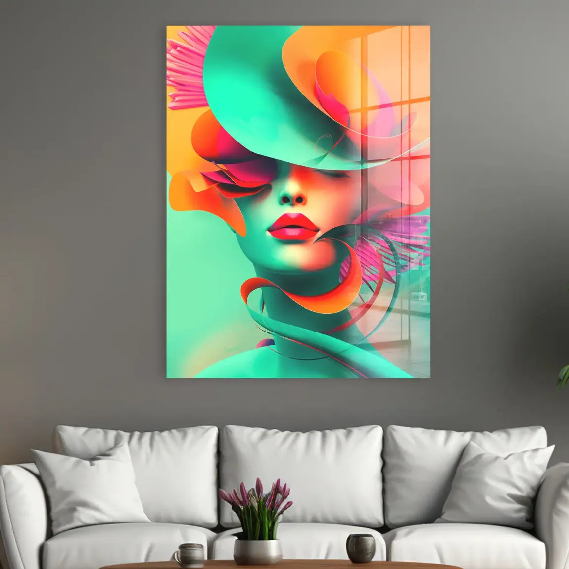 Neonpoesie der Stille Acrylglasbild INGALERIE