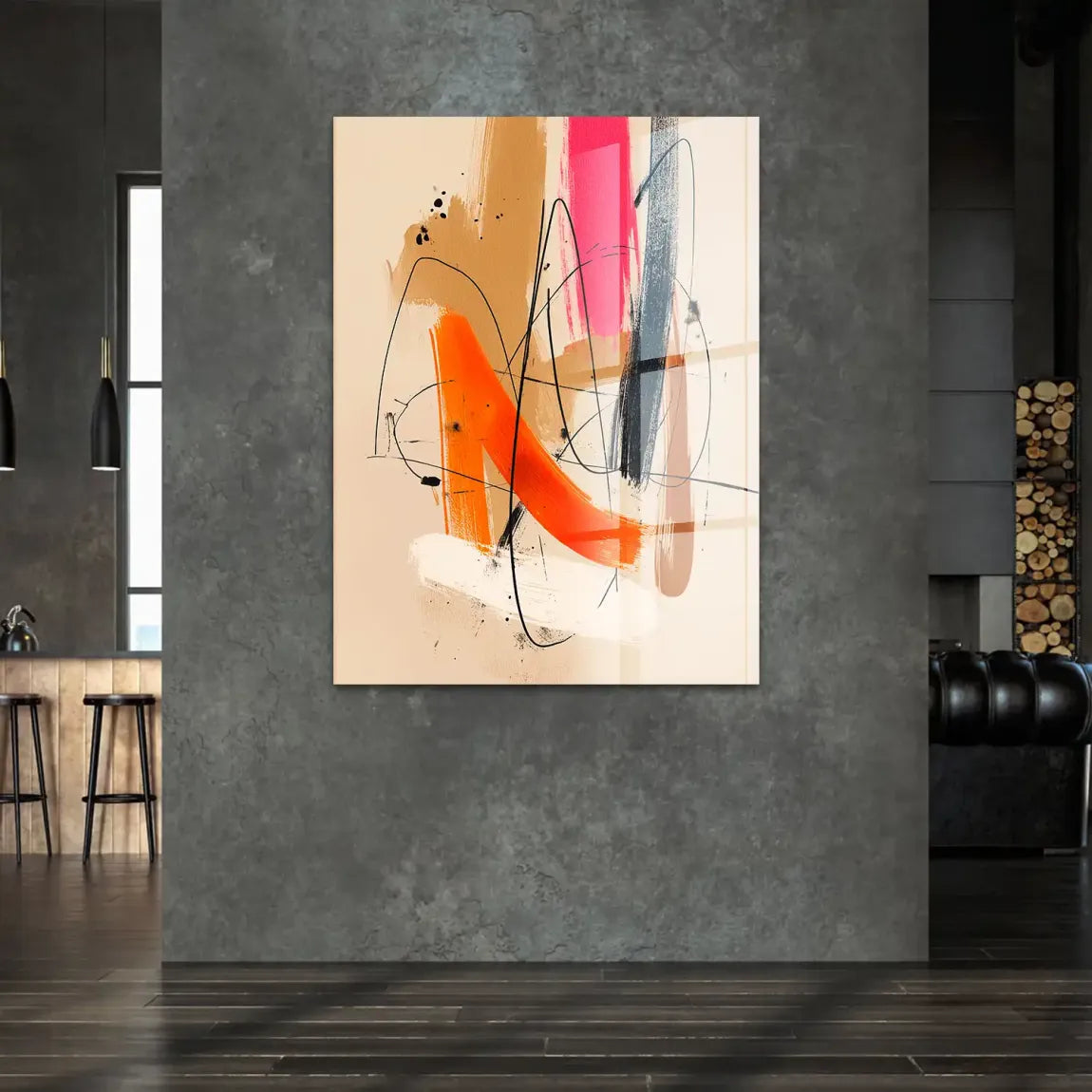 Freie Dynamik Abstrakt Acrylglasbild