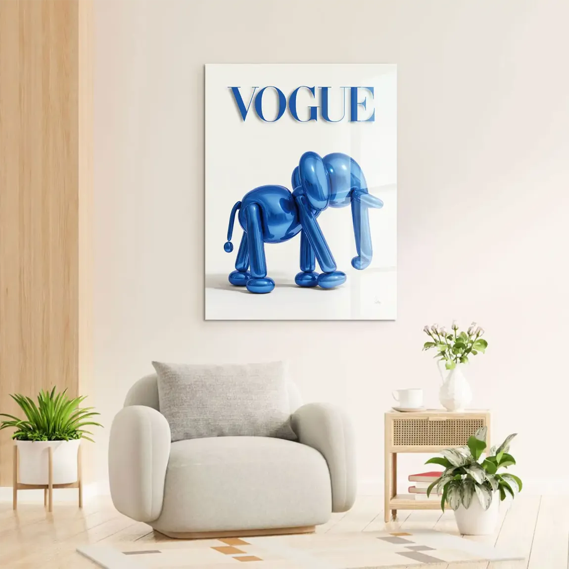 Ballon Elefant Chic Acrylglasbild